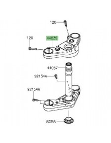 Té de fourche supérieur Kawasaki Vulcan S (2015 et +) | Réf. 44039014621