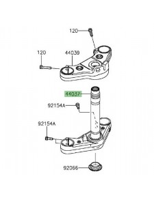 Té de fourche inférieur Kawasaki Vulcan S (2015 et +) | Réf. 44037015018R