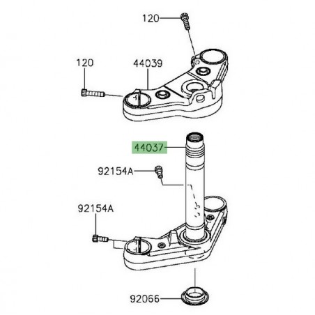 Té de fourche inférieur Kawasaki Vulcan S (2015 et +) | Réf. 44037015018R