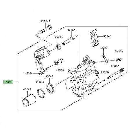 Étrier de frein avant Kawasaki Vulcan S (2015 et +) | Réf. 430800153DJ