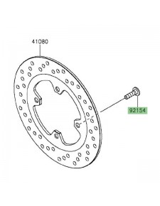 Vis M8x30 fixation disque de frein Kawasaki 921540844 | Moto Shop 35