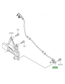 Câble ABS roue arrière Kawasaki Vulcan S ABS (2015 et +) | Réf. 211760781