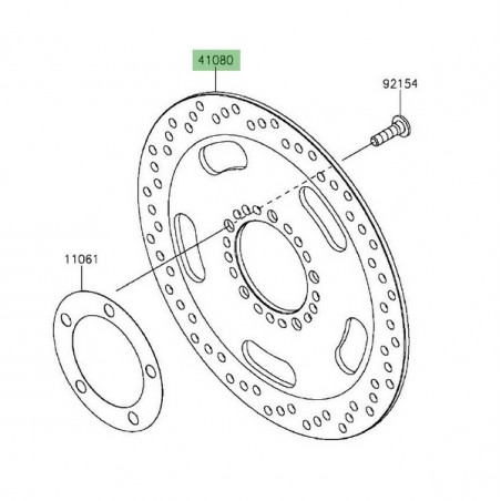 Disque de frein avant Kawasaki Vulcan S (2015-2016) | Réf. 41080062411H