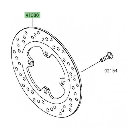 Disque de frein arrière Kawasaki Vulcan S (2015-2016) | Réf. 41080062511H