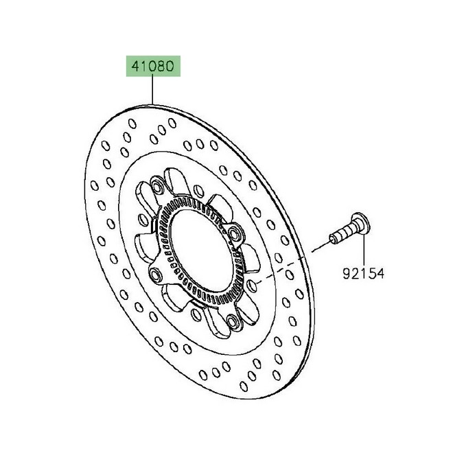 Disque de frein arrière Kawasaki Vulcan S ABS (2015 et +) | Réf. 41080062811H