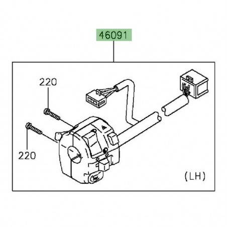 Commodo gauche Kawasaki Vulcan S (2015 et +) | Réf. 460910410