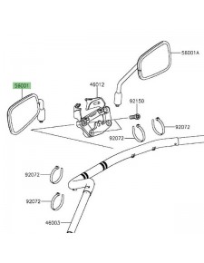 Rétroviseur gauche Kawasaki Vulcan S (2015 et +) | Réf. 560010310