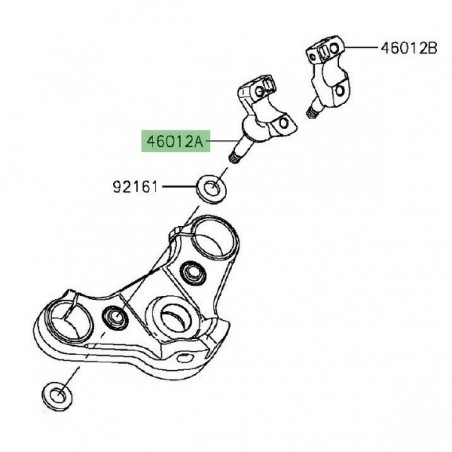 Pontet de guidon gauche Kawasaki Vulcan S (2015 et +) | Réf. 46012035118R