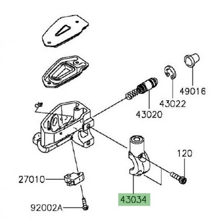 Support rétroviseur droit Kawasaki Vulcan S (2015 et +) | Réf. 430340049