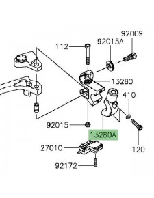 Support rétroviseur gauche Kawasaki Vulcan S (2015 et +) | Réf. 132800307