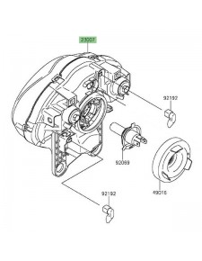 Optique de phare avant Kawasaki Vulcan s (2015 et +) | Réf. 230070191