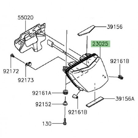 Feu arrière à Leds Kawasaki Vulcan S (2015 et +) | Réf. 230250342