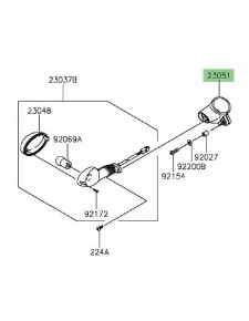 Support clignotant avant gauche Kawasaki Vulcan S (2015 et +) | Réf. 230510042