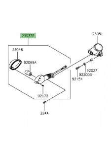 Clignotant avant gauche Kawasaki Vulcan S (2015 et +) | Réf. 230370416