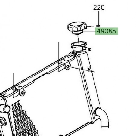 Bouchon de radiateur Kawasaki Vulcan S (2015 et +) | Réf. 490850012 - 490850015