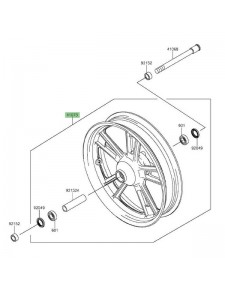 Jante avant noire d'origine Kawasaki Vulcan S (2015 et +) | Réf. 410730653QT