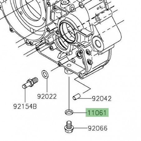 Joint de vidange d'origine Kawasaki Z125 (2019 et +) | Réf. 110610222