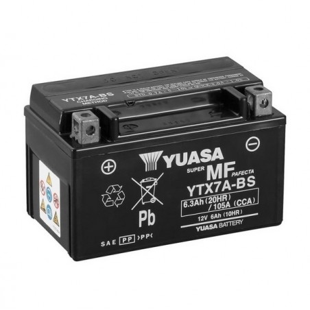 Batterie Yuasa YTX7A-BS moto Kawasaki