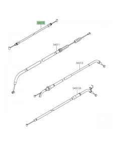 Câble fermeture de selle Kawasaki Z125 (2019-2021) | Réf. 540100598