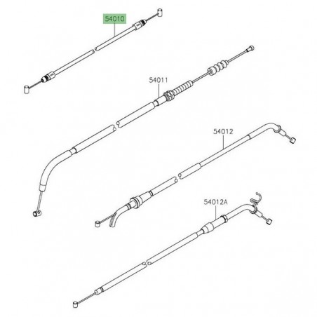 Câble fermeture de selle Kawasaki Z125 (2019-2024) | Réf. 540100598
