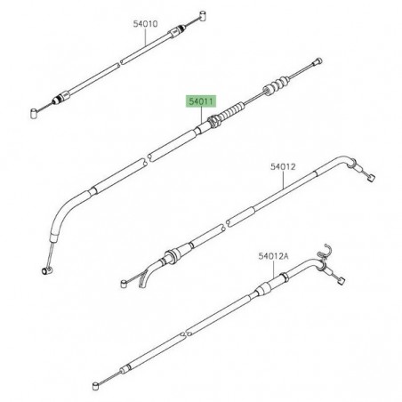 Câble d'embrayage Kawasaki Z125 (2019-2024) | Réf. 540110633