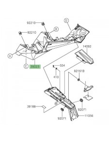 Passage de roue arrière Kawasaki Z125 (2019-2024) | Réf. 350230396