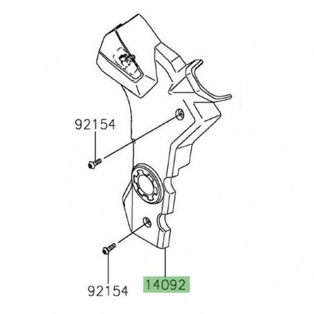 Cache pivot gauche Kawasaki Z125 (2019-2024) | Réf. 140921113