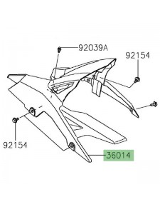 Garde-boue arrière Kawasaki Z125 (2019-2024)