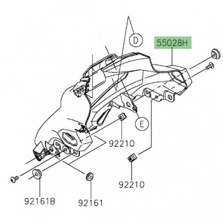 Tête de fourche Kawasaki Z125 (2019-2024) | Réf. 550280546