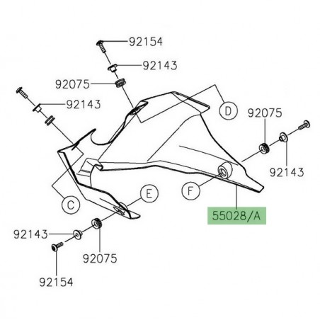 Sabot moteur peint Kawasaki Z125 (2019-2024) | Moto Shop 35