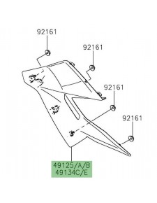Écope de radiateur gauche Kawasaki Z125 (2019-2024) | Moto Shop 35