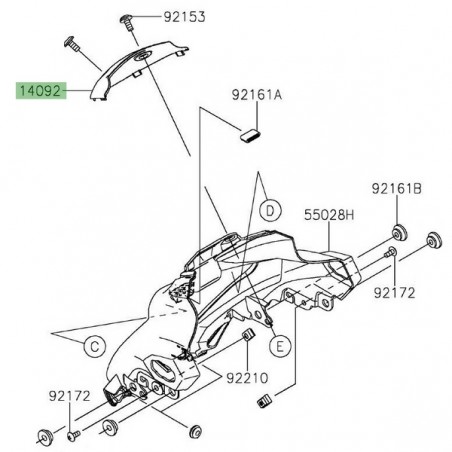 Protection de compteur Kawasaki Z125 (2019-2024) | Réf. 140921151