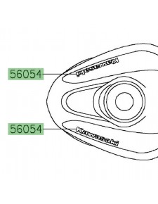 Autocollant "Kawasaki" réservoir Kawasaki Z125 (2019 et +) | Moto Shop 35