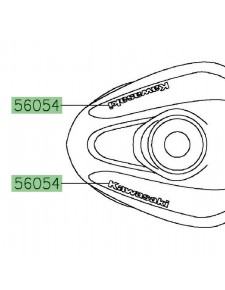 Autocollant "Kawasaki" réservoir Kawasaki Z125 (2019-2024) | Moto Shop 35