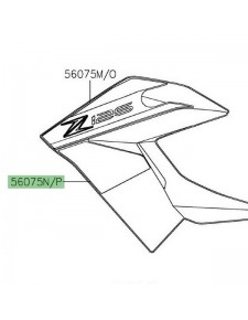 Autocollant décoratif écope de radiateur Kawasaki Z125 (2019-2021) | Moto Shop 35