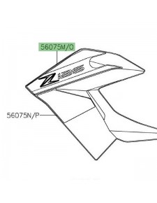 Autocollant "Z125" écope de radiateur Kawasaki Z125 (2019-2021) | Moto Shop 35