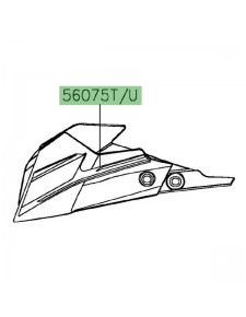 Autocollant décoratif sabot moteur Kawasaki Z125 (2019-2021) | Moto Shop 35