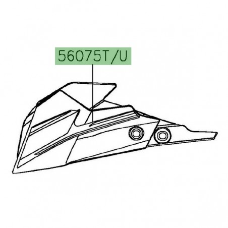 Autocollant décoratif sabot moteur Kawasaki Z125 (2019-2021) | Moto Shop 35