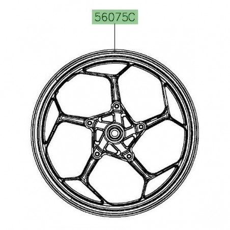 Liseré de jante Kawasaki Z125 (2019-2021) | Moto Shop 35