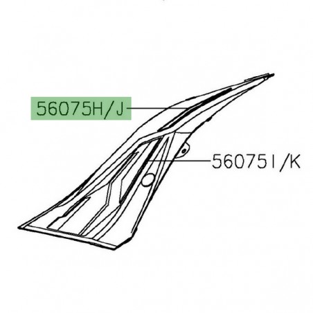 Autocollant décoratif supérieur flanc de coque arrière Kawasaki Z125 (2019-2021) | Moto Shop 35