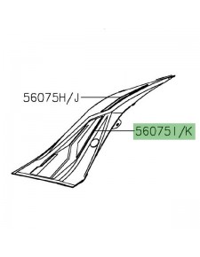Autocollant décoratif inférieur flanc de coque arrière Kawasaki Z125 (2019-2021) | Moto Shop 35