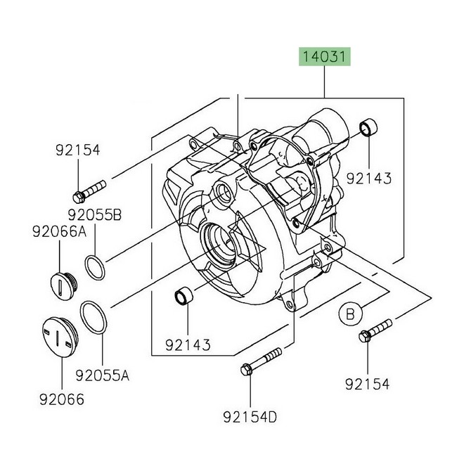 Carter d'alternateur Kawasaki Z125 (2019-2024) | Réf. 140310628
