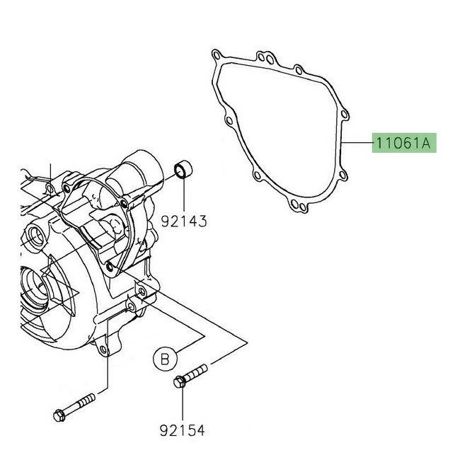 Joint carter d'alternateur Kawasaki Z125 (2019-2024) | Réf. 110611476