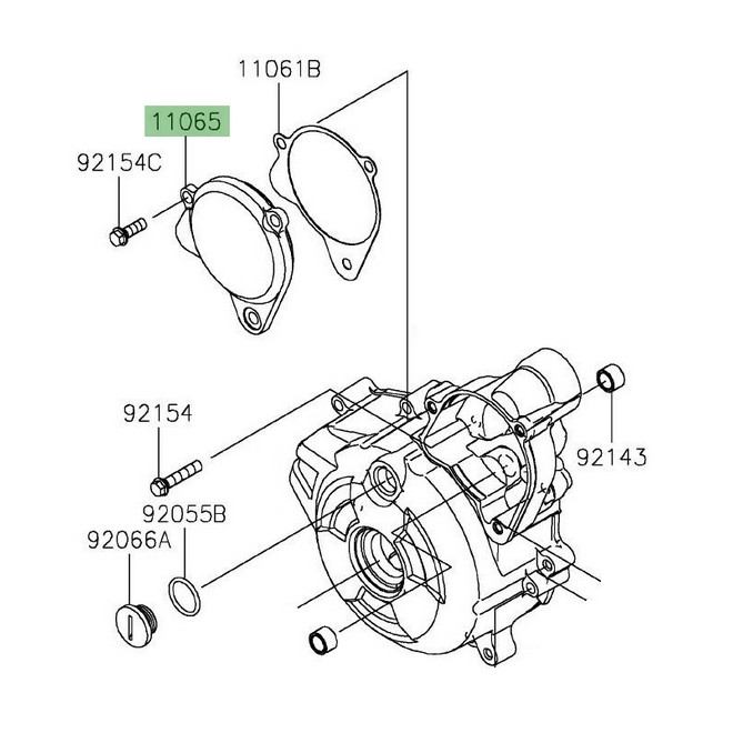 Couvercle carter d'alternateur Kawasaki Z125 (2019-2024) | Réf. 110650342