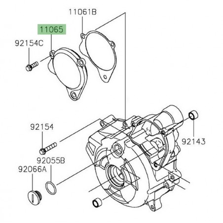 Couvercle carter d'alternateur Kawasaki Z125 (2019-2024) | Réf. 110650342