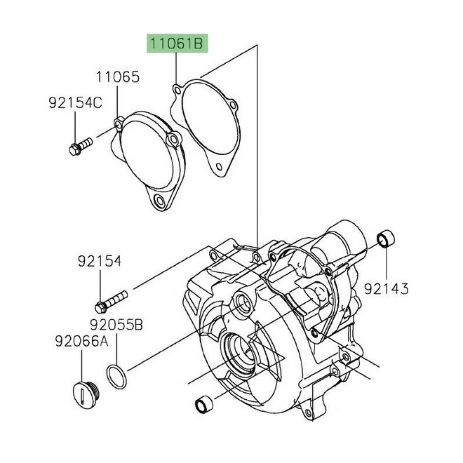 Joint couvercle carter d'alternateur Kawasaki Z125 (2019 et +) | Réf. 110611475