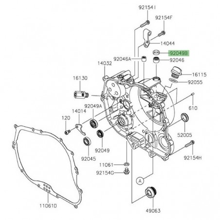Joint spi carter d'embrayage Kawasaki Z125 (2019-2021) | Réf. 920491262