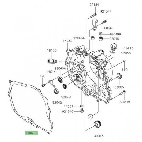 Joint de carter d'embrayage Kawasaki 110611477 | Moto Shop 35