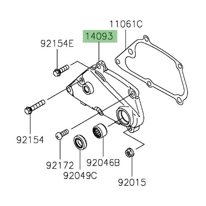 Carter de transmission Kawasaki Z125 (2019 et +) | Réf. 140930709