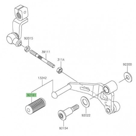 Caoutchouc sélecteur de vitesse Kawasaki 921612089 | Moto Shop 35